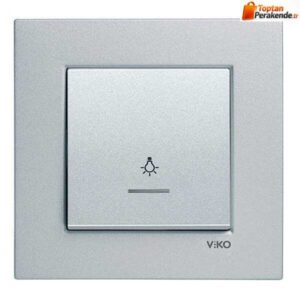 Viko Artline Novella/Trenda Işıklı Light Anahtarı Düğmesi Gümüş